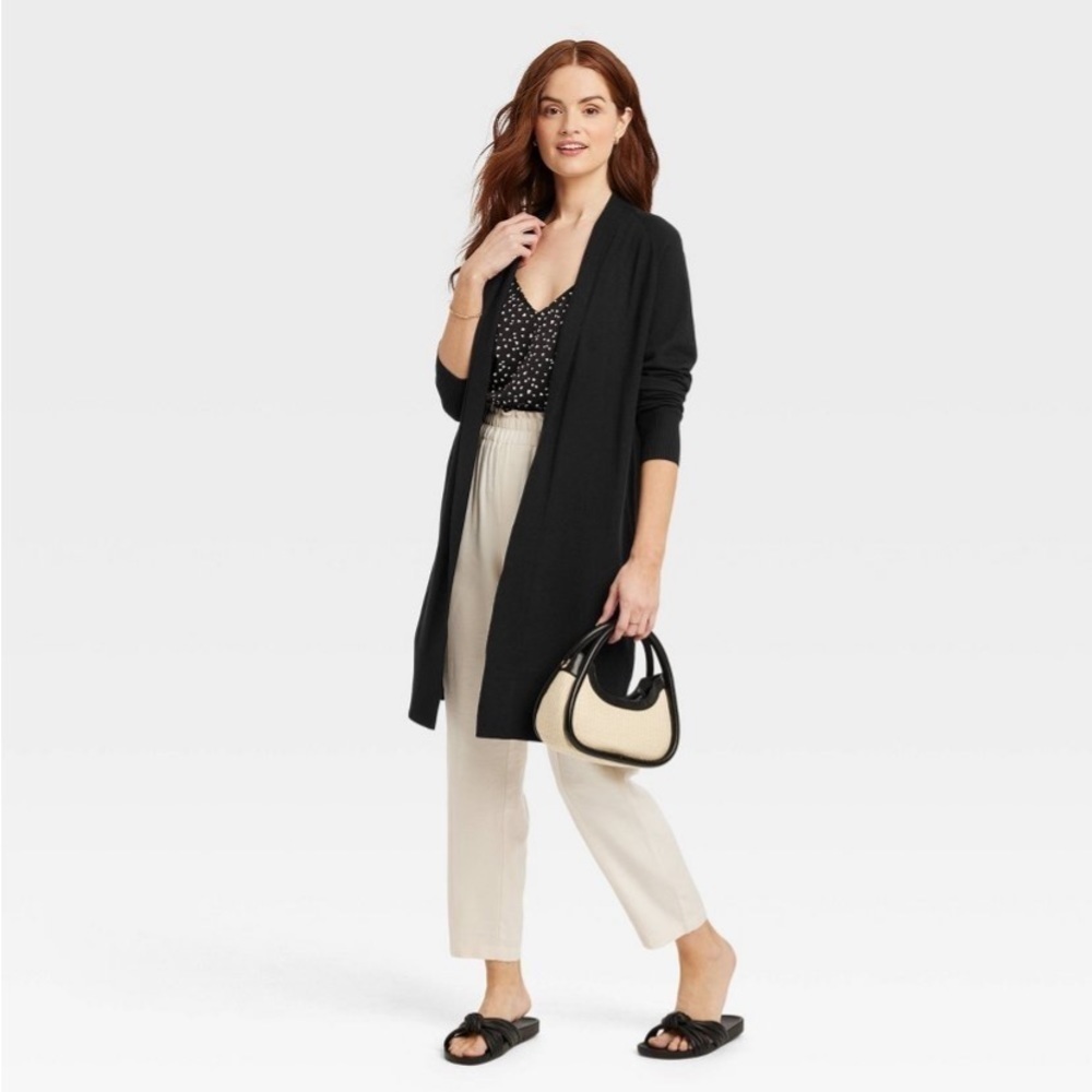 Women's Long Layering Duster Cardigan - A
New Day™ Black new